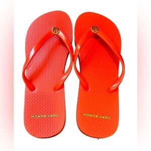Tory Burch Thin Flip Flop in Poppy Orange Size 7